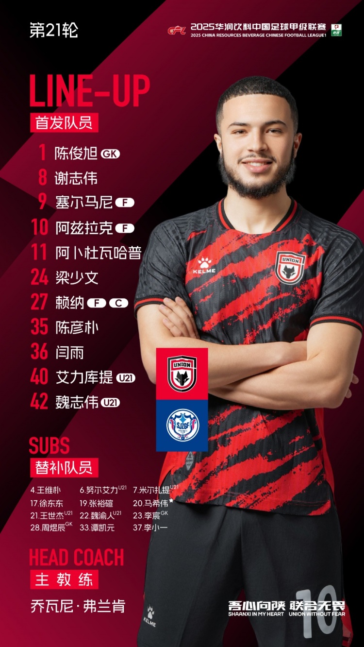 陕西联合今日首发 🐺